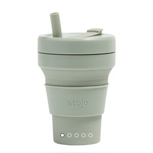 Stojo Collapsible Cup in Sage Green| 16 oz
